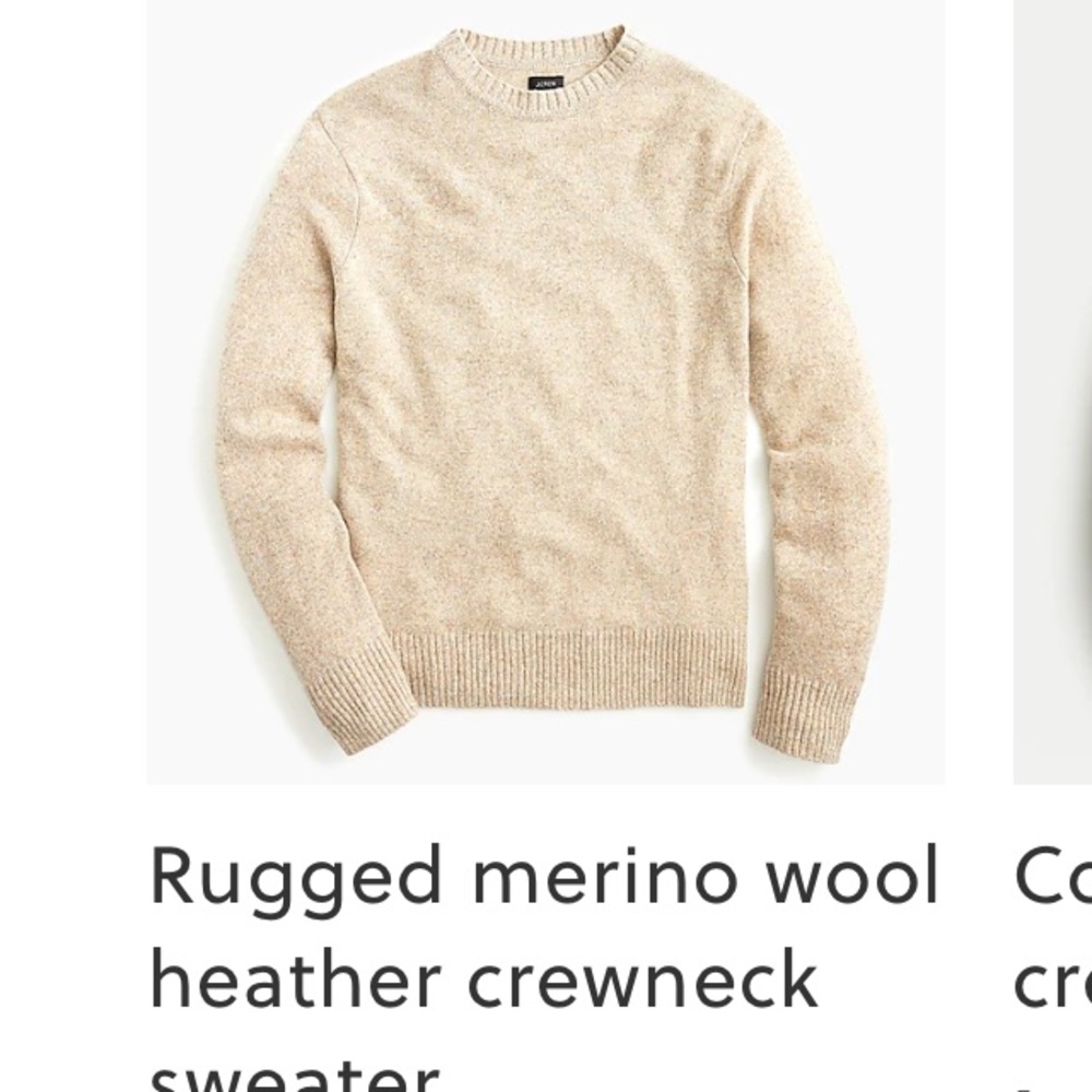 J. Crew Men’s Merino Wool Crewneck Sweater